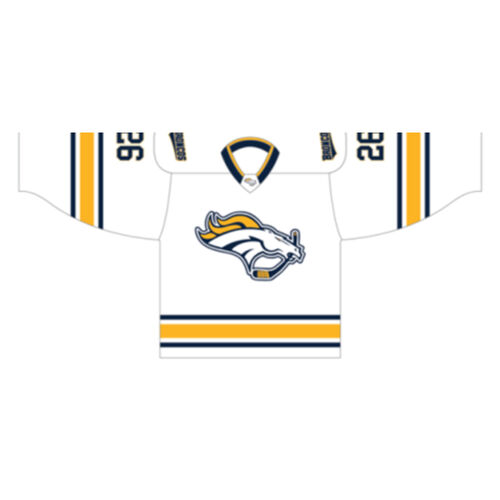 Broncos White Pro Neck Hockey Jersey (Reg. $69.99) Thumbnail