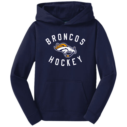 Broncos Hockey - Youth Sport Wick ® Fleece Hooded Pullover Thumbnail